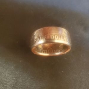 1976-1776 jfk half dollar coin ring size 8.75